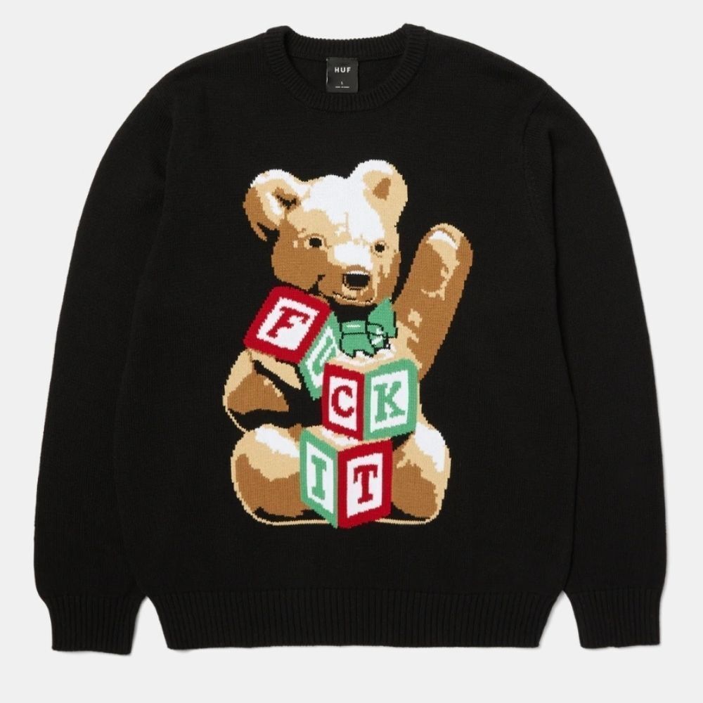 HUF Gift Bear Intarsia Sweater